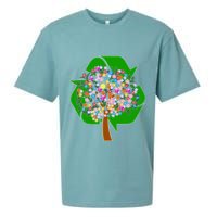 Recycle Reuse Reduce Flower Tree Sueded Cloud Jersey T-Shirt