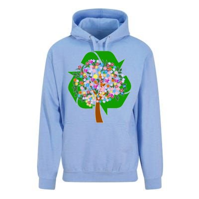 Recycle Reuse Reduce Flower Tree Unisex Surf Hoodie