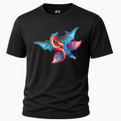 Red And Blue Flying Dragons Performance Shirt