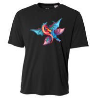 Red And Blue Flying Dragons Cooling Performance Crew T-Shirt