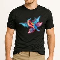 Red And Blue Flying Dragons Cooling Performance Crew T-Shirt