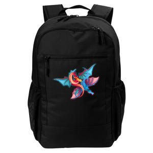 Red And Blue Flying Dragons Daily Commute Backpack