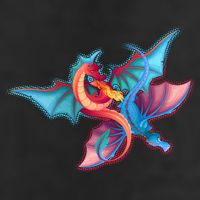 Red And Blue Flying Dragons Adult Drive Performance Visor