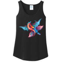 Red And Blue Flying Dragons Ladies Essential Tank