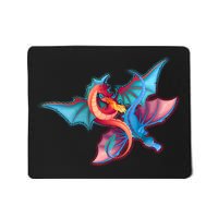 Red And Blue Flying Dragons Mousepad