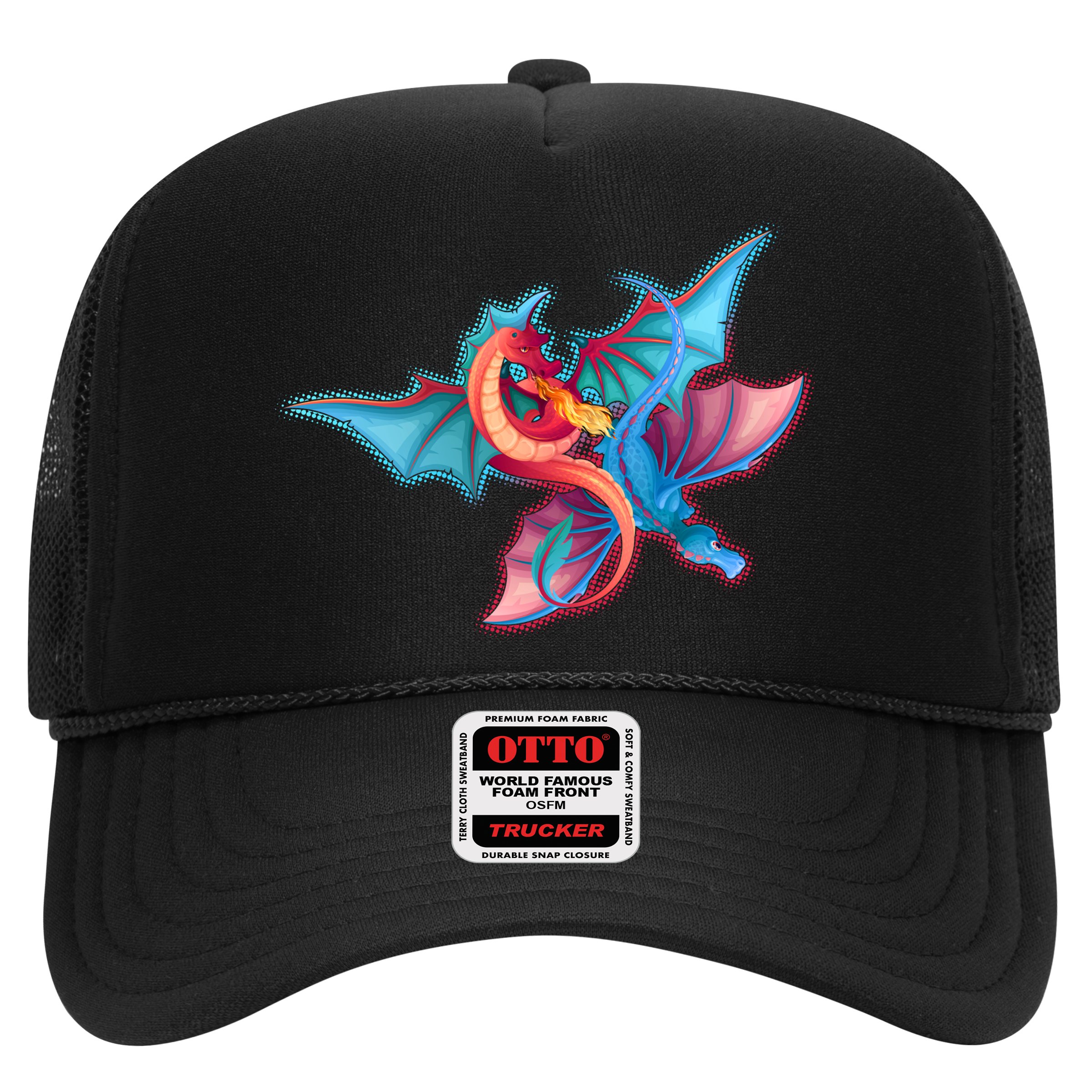 Red And Blue Flying Dragons Hat