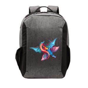 Red And Blue Flying Dragons Vector Backpack