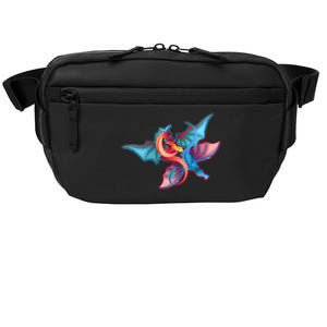 Red And Blue Flying Dragons Crossbody Pack