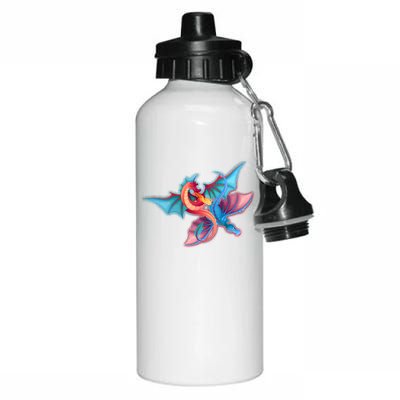 Red And Blue Flying Dragons Aluminum Water Bottle