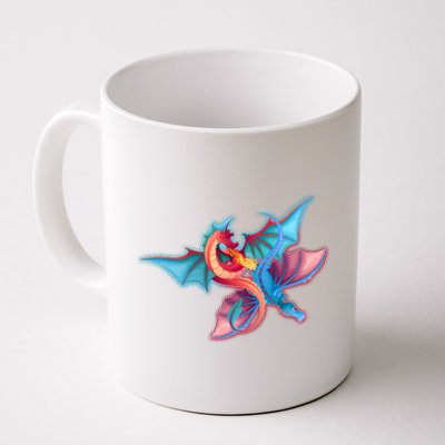 Red And Blue Flying Dragons Coffee Mug