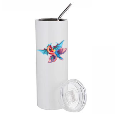 Red And Blue Flying Dragons Stainless Steel Tumbler