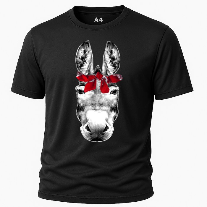 Red Bandanna Gangster Donkey Cooling Performance Crew T-Shirt