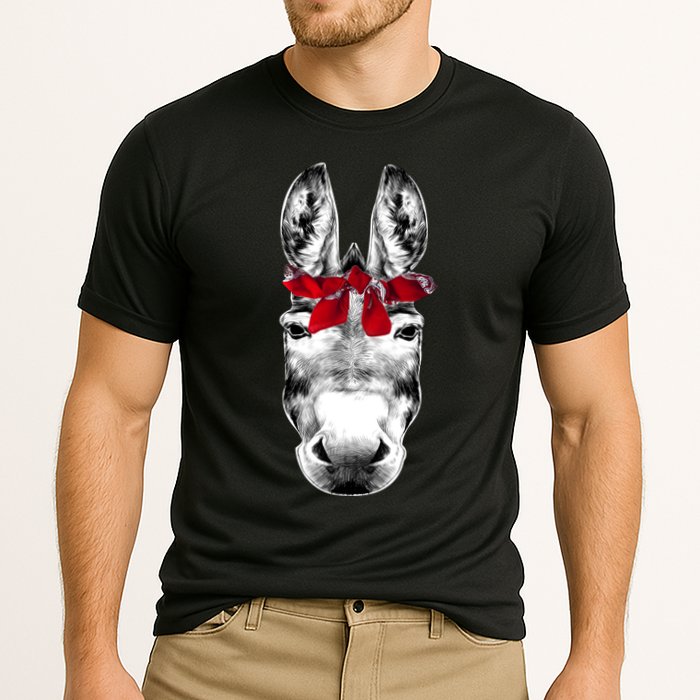 Red Bandanna Gangster Donkey Cooling Performance Crew T-Shirt