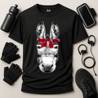 Red Bandanna Gangster Donkey Cooling Performance Crew T-Shirt