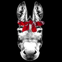Red Bandanna Gangster Donkey Cooling Performance Crew T-Shirt