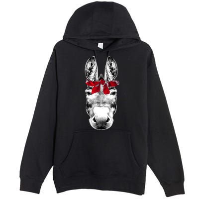 Red Bandanna Gangster Donkey Premium Pullover Hoodie