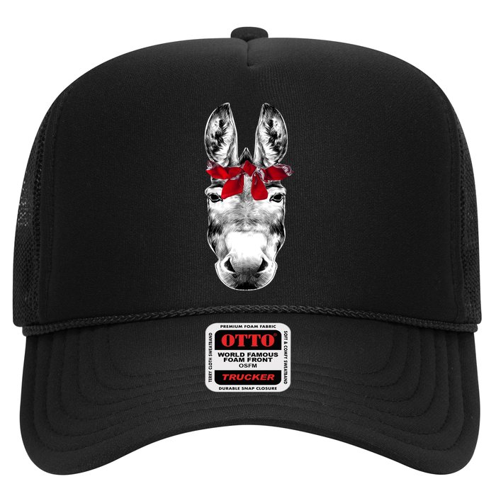 Red Bandanna Gangster Donkey Trucker Hat