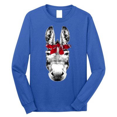 Red Bandanna Gangster Donkey Long Sleeve Shirt