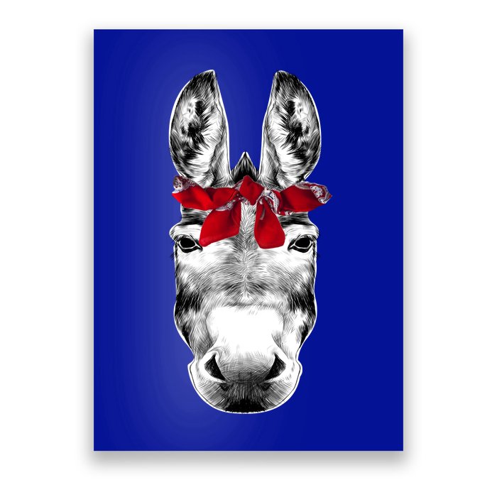 Red Bandanna Gangster Donkey Poster