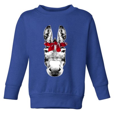 Red Bandanna Gangster Donkey Toddler Sweatshirt