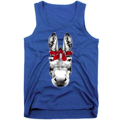 Red Bandanna Gangster Donkey Tank Top