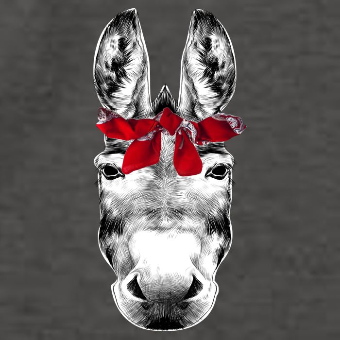 Red Bandanna Gangster Donkey Vector Backpack
