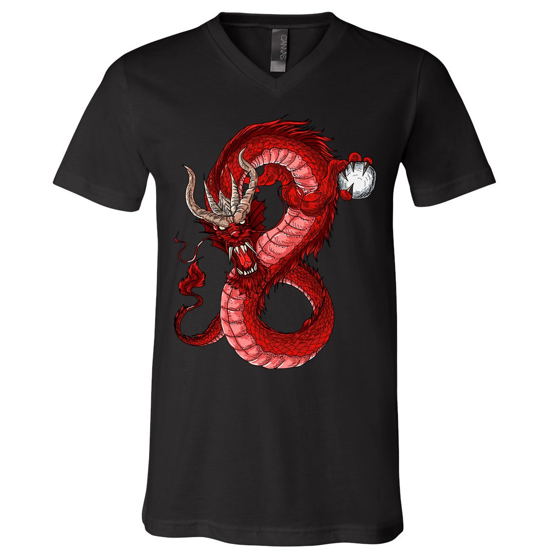 Red Dragon V-Neck T-Shirt