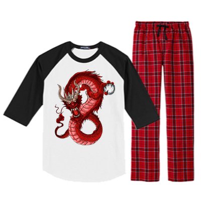 Red Dragon Raglan Sleeve Pajama Set