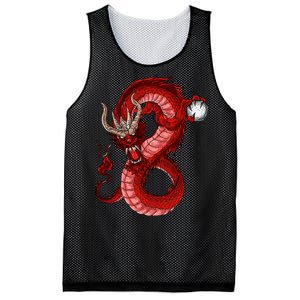 Red Dragon Mesh Reversible Basketball Jersey Tank