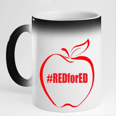 Red For Ed 11oz Black Color Changing Mug