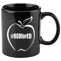 Red For Ed 11oz C Handle Ceramic Mug
