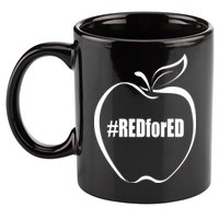 Red For Ed 11oz C Handle Ceramic Mug