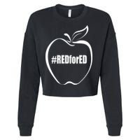 Red For Ed Cropped Pullover Crew
