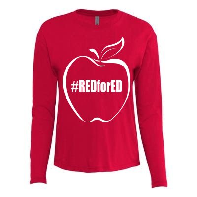 Red For Ed Womens Cotton Relaxed Long Sleeve T-Shirt