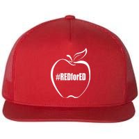 Red For Ed Flat Bill Trucker Hat