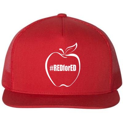 Red For Ed Flat Bill Trucker Hat