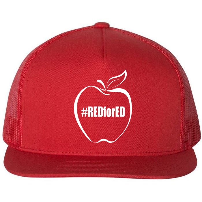 Red For Ed Flat Bill Trucker Hat