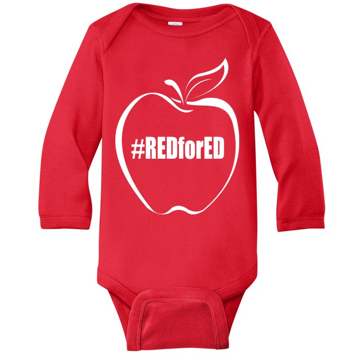 Red For Ed Baby Long Sleeve Bodysuit