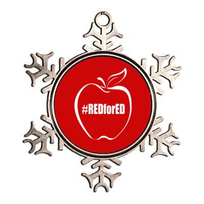 Red For Ed Metallic Star Ornament