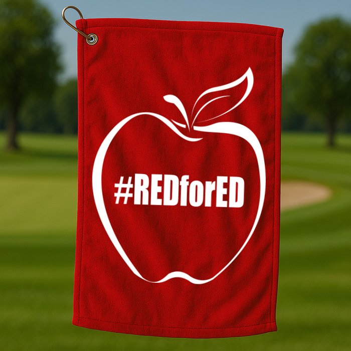 Red For Ed Golf Towel