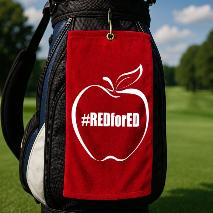 Red For Ed Golf Towel