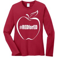 Red For Ed Ladies Long Sleeve Shirt