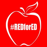 Red For Ed Women's V-Neck T-Shirt