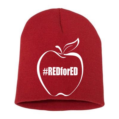 Red For Ed Short Acrylic Beanie