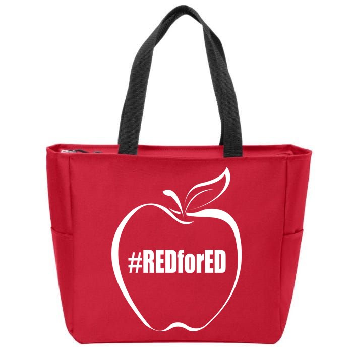 Red For Ed Zip Tote Bag