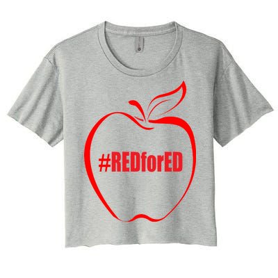 Red For Ed Women's Crop Top Tee