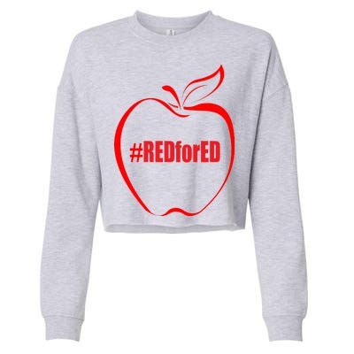 Red For Ed Cropped Pullover Crew