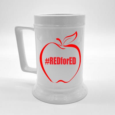 Red For Ed Beer Stein