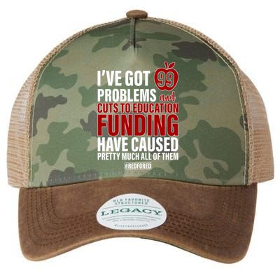 Red For Ed 99 Problems Legacy Tie Dye Trucker Hat