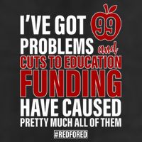 Red For Ed 99 Problems Garment-Dyed Fleece Hoodie